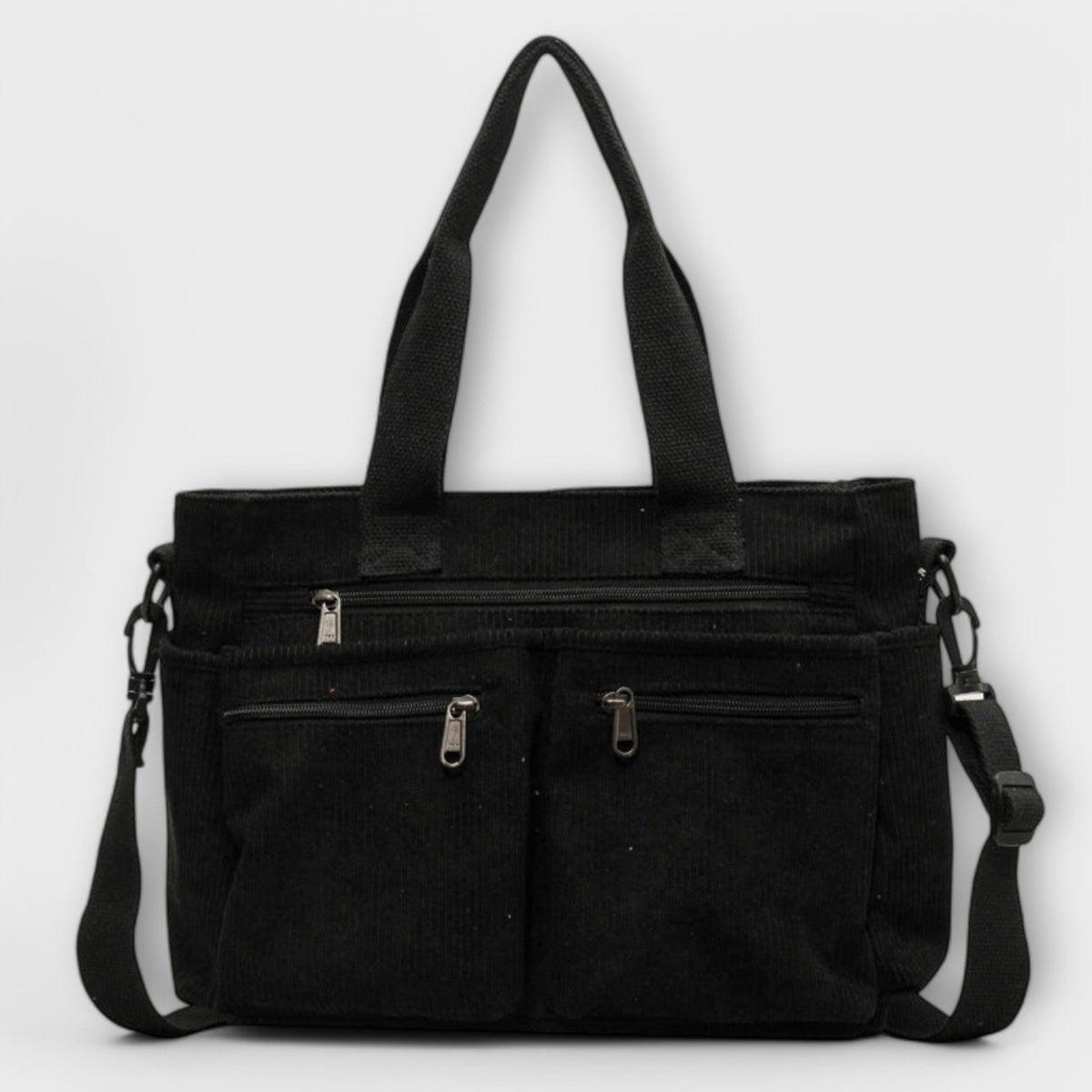 Women's Shoulder Crossbody Traveller Tote Bag - Black