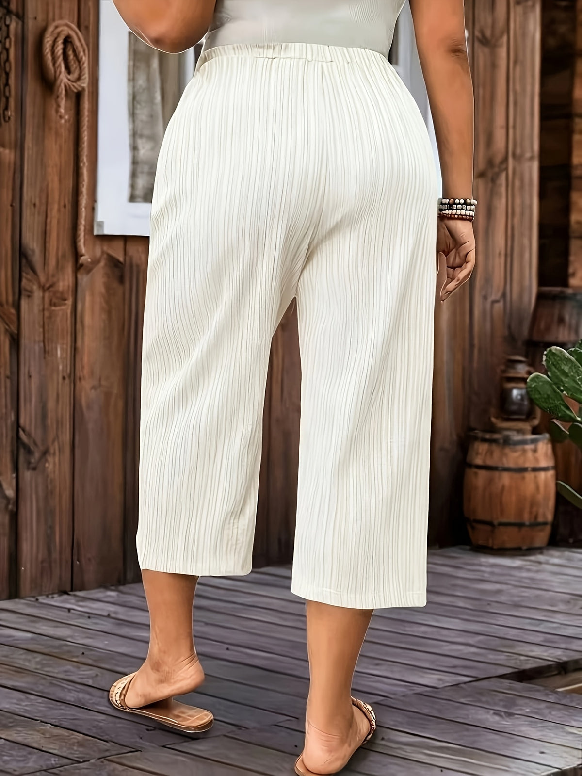 Women's Wide Leg Gaucho Capri Pants