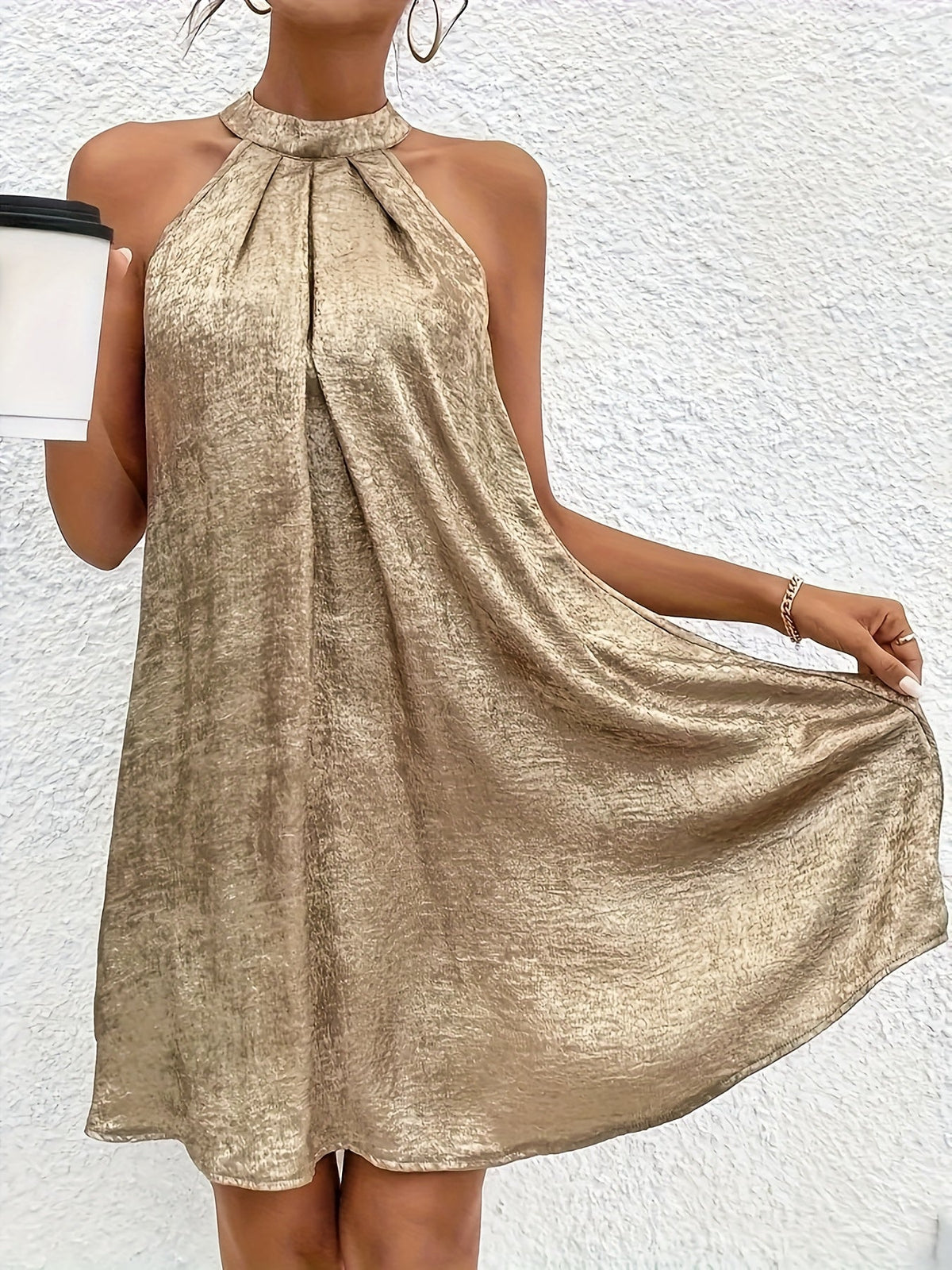 Women's Formal Mini Halter Neck Dress