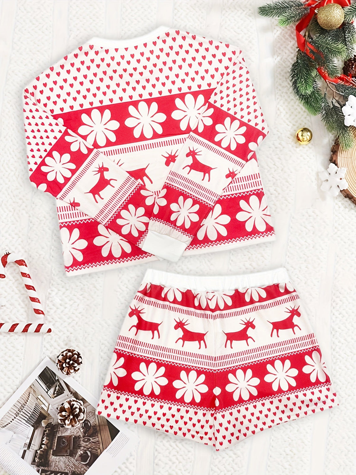 Women's Classic Fair Isle Knit Christmas Pyjamas