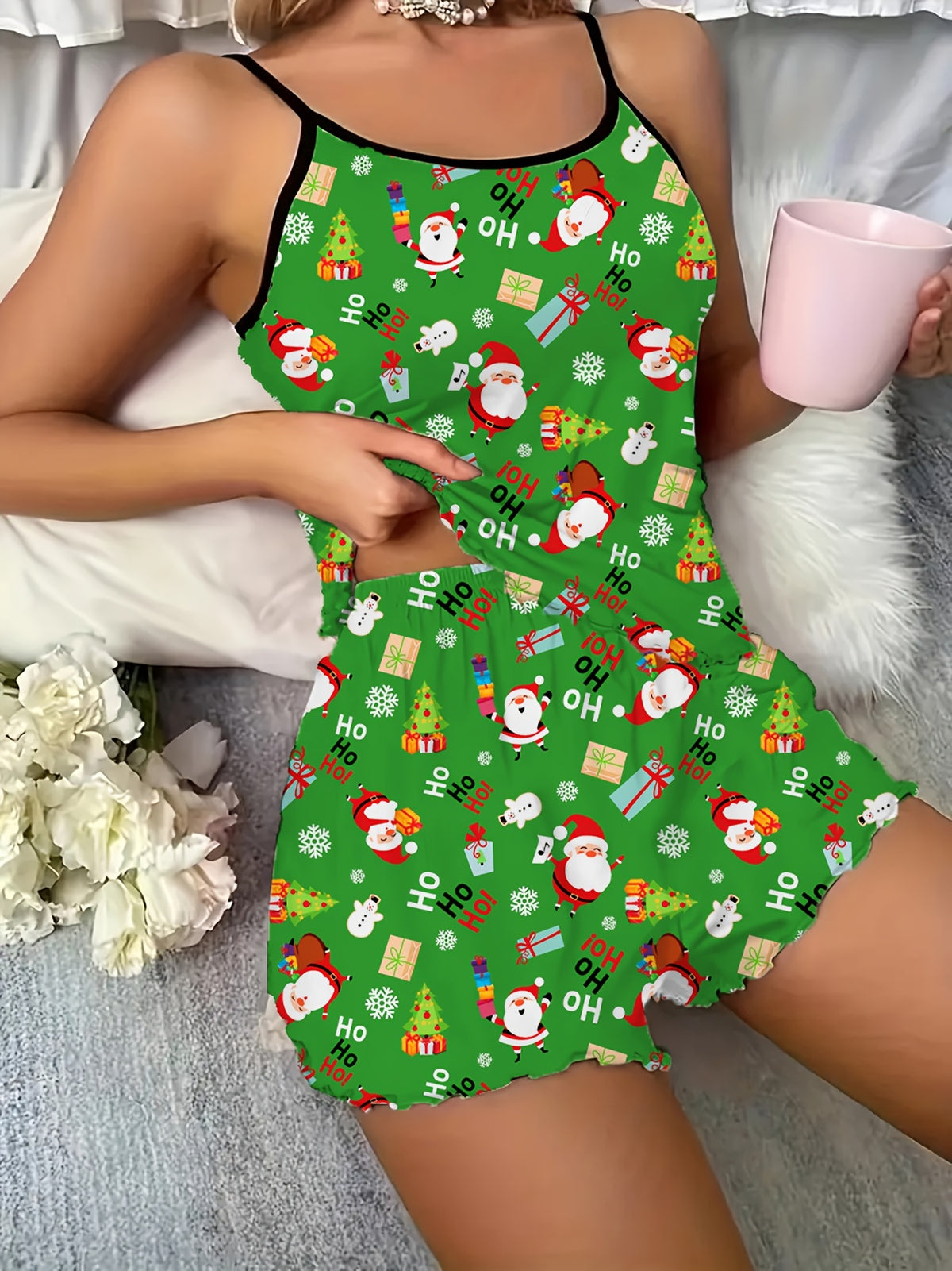 Women's Matching Cami Christmas Pyjamas