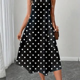 Maribel | Women's Casual Polka Dot Midi Dress