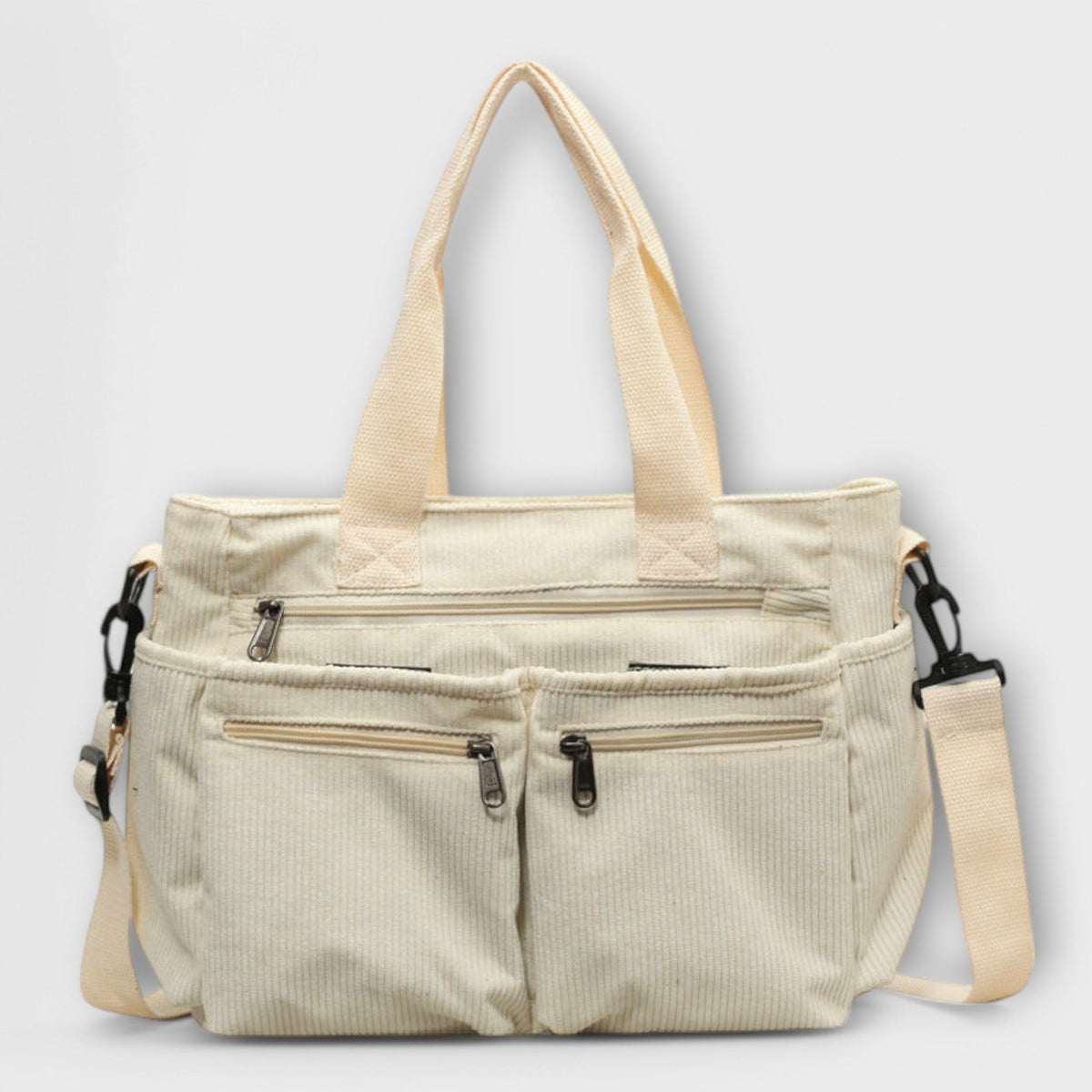Women's Shoulder Crossbody Traveller Tote Bag - Beige