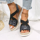 Odalys | Women's Paisley Espadrille Wedge Heel Sandals