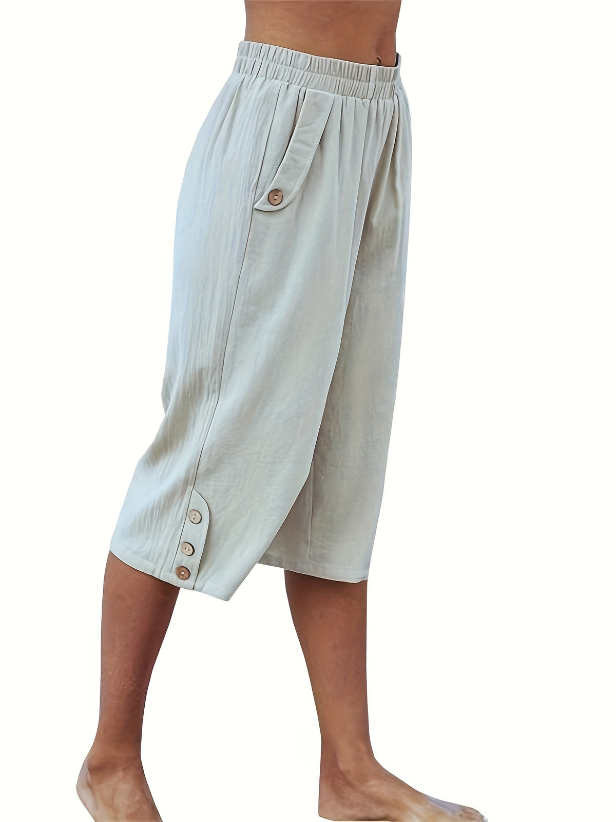 Women's Cotton Gaucho Capri Pants