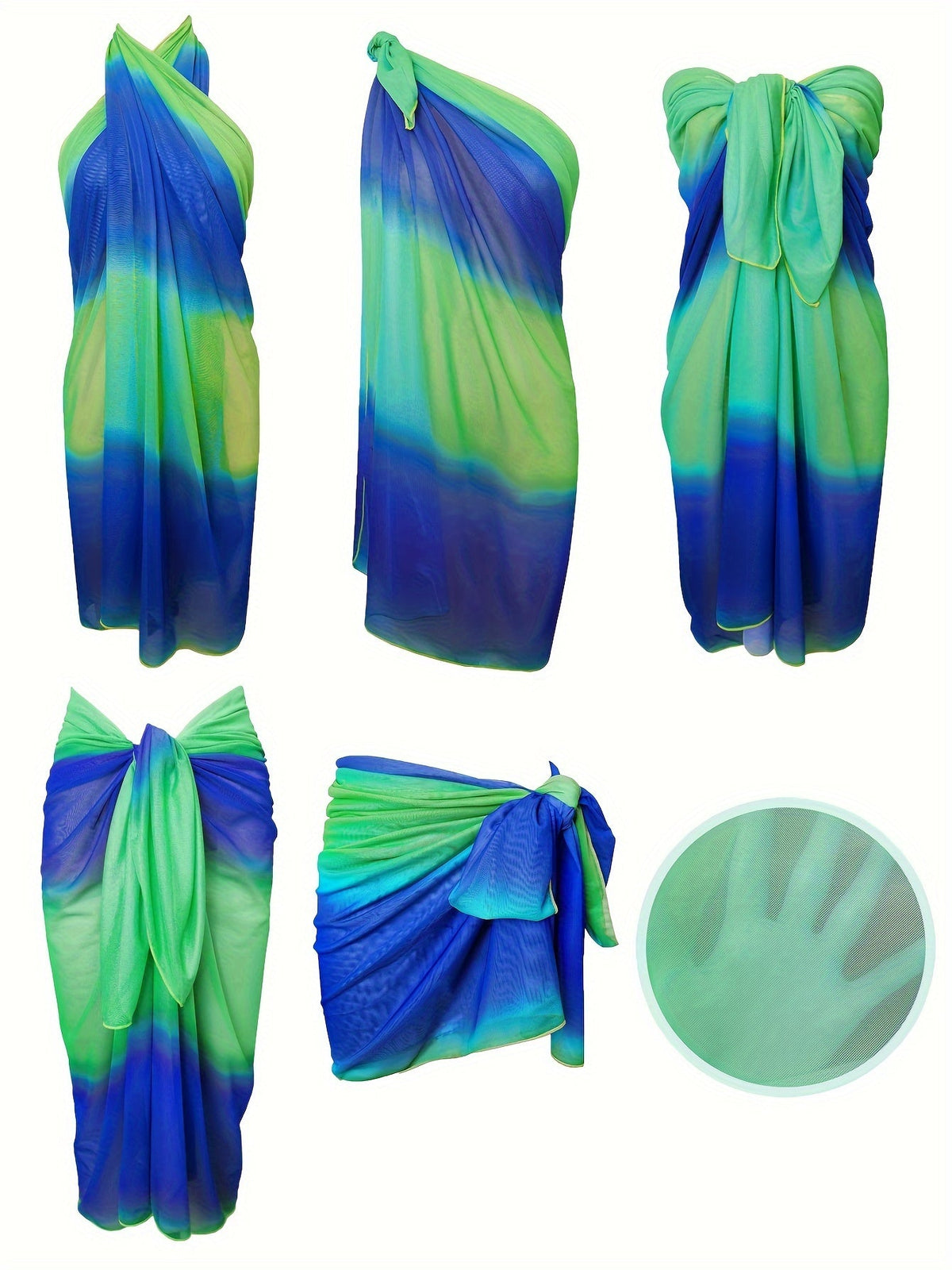 Women's Tie-Dye Knit Beach Sarong