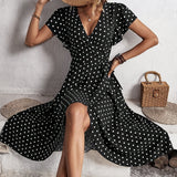 Lavinia | Women's Summer Polka Dot Wrap Dress