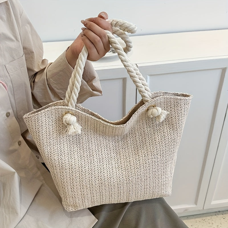 Women's Woven Beach Shoulder Tote Bag