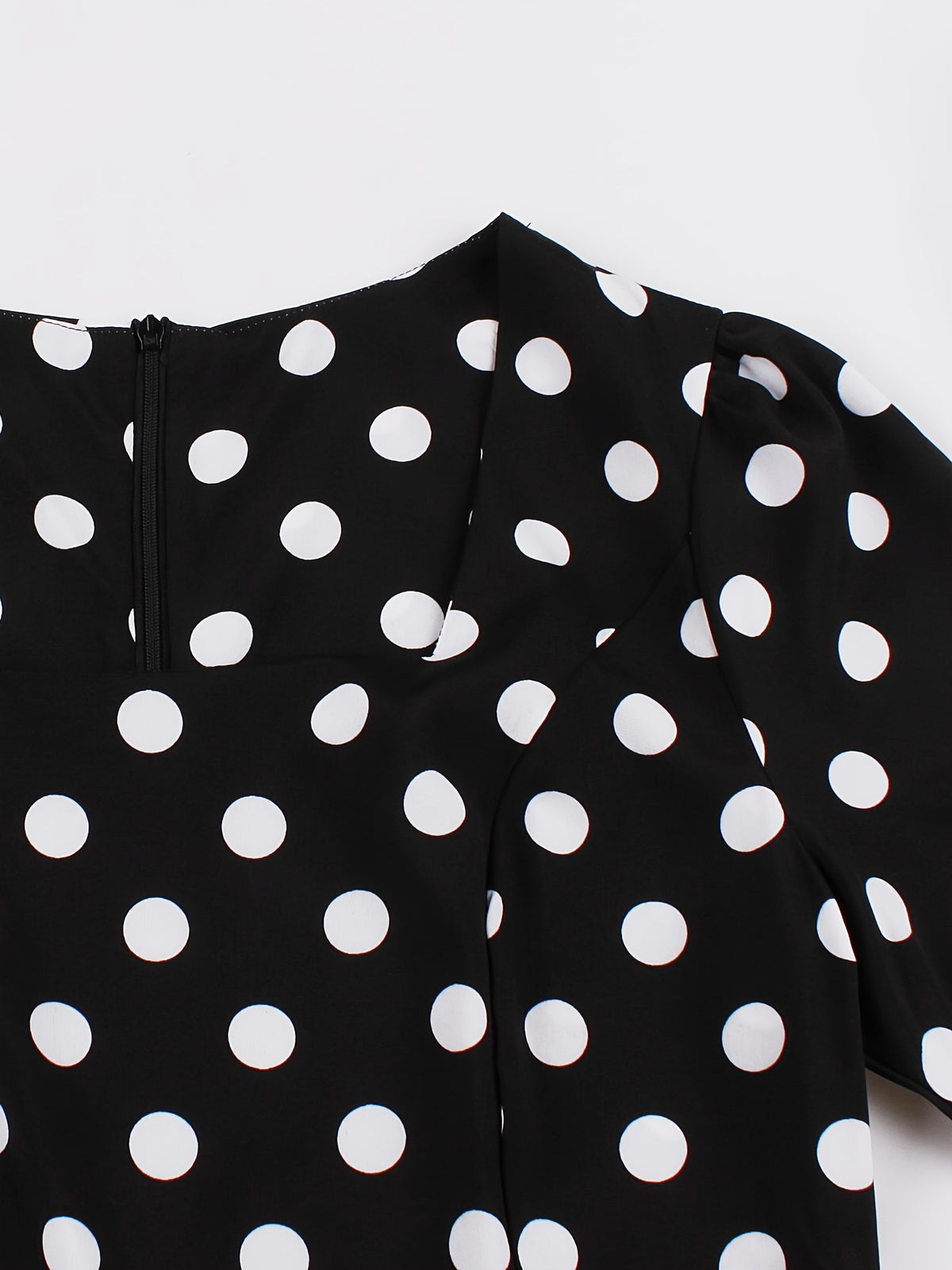 Women's Elegant Polka Dot Midi Dress