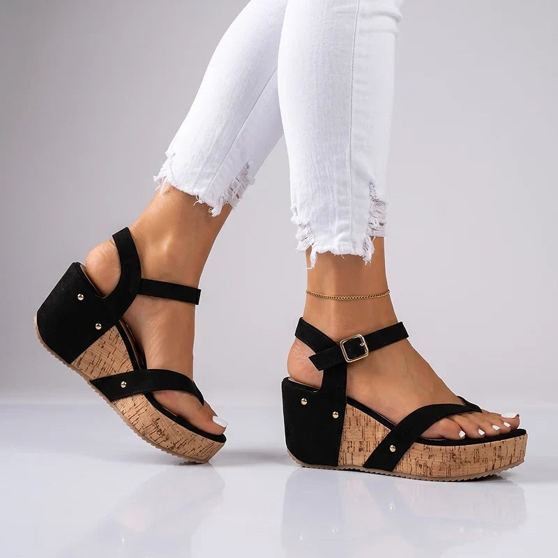 Women's Casual Leather Orthopedic Wedge Sandals