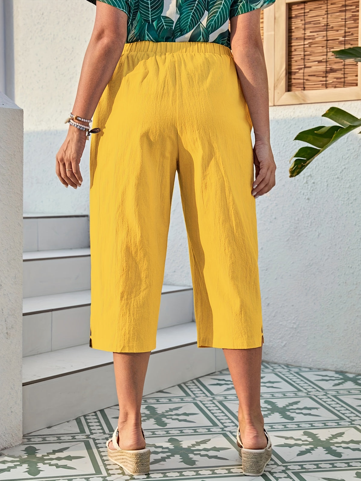 Women's Baggy Cotton Capri Pants