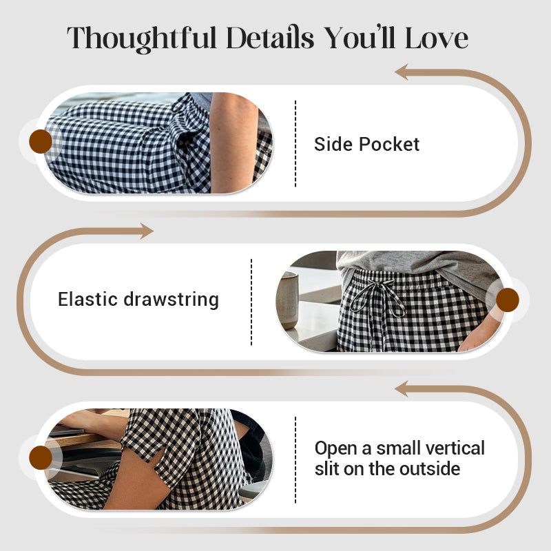 Women's Cotton Gingham Capri Pants