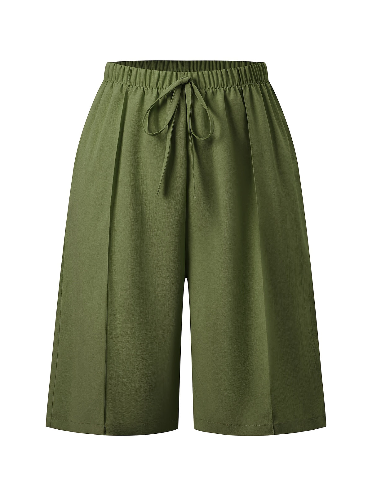 Women's Pleated Baggy Gaucho Capri Pants