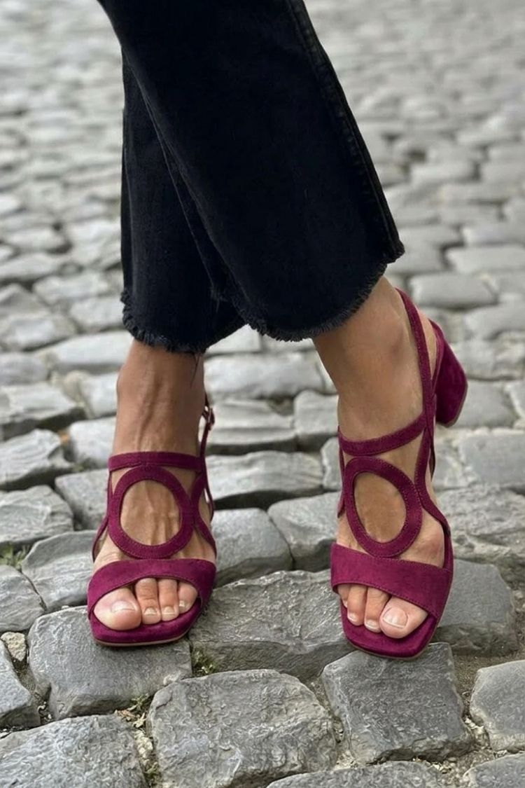Women's Strappy Block Heeled Sandals