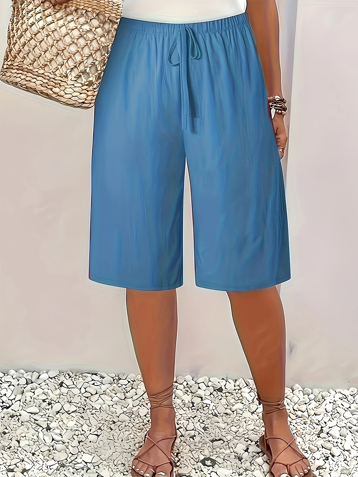 Women's Casual Baggy Gaucho Capri Pants