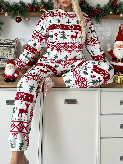Women's Matching Knit Christmas Pyjamas