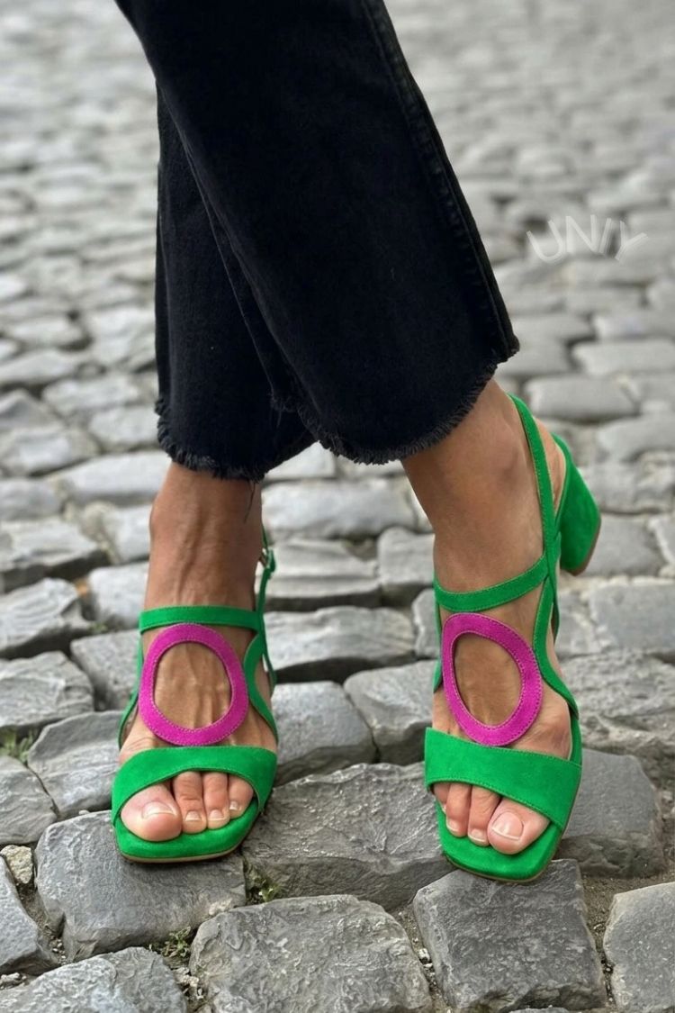 Women's Strappy Block Heeled Sandals