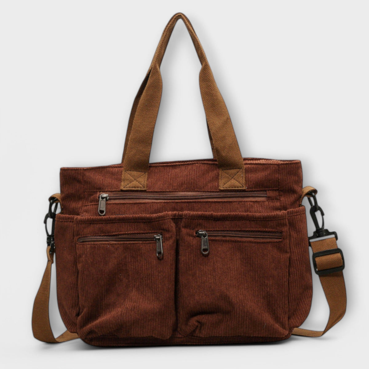 Women's Shoulder Crossbody Traveller Tote Bag - Brown
