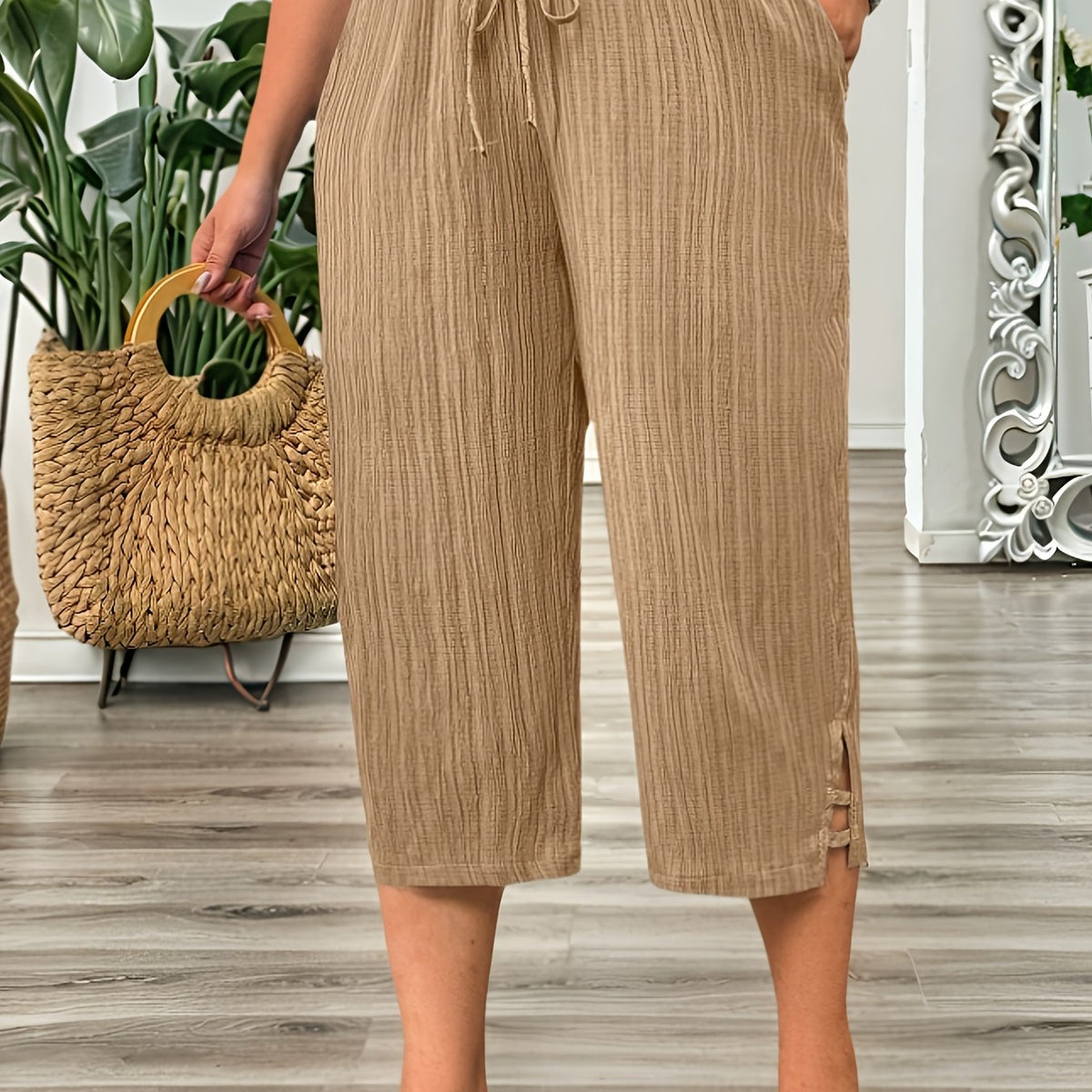Women's Wide Leg Gaucho Capri Pants