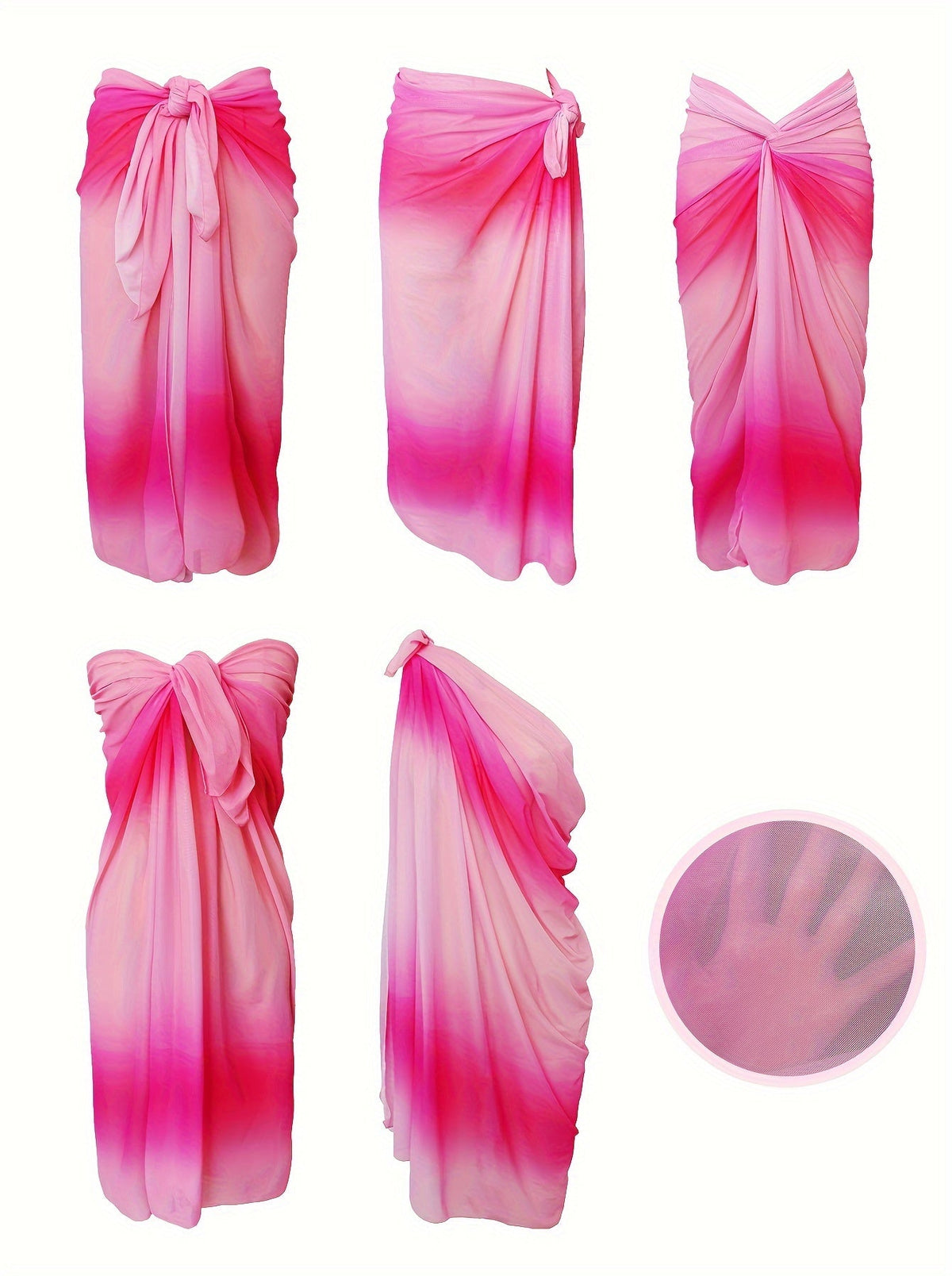 Women's Tie-Dye Knit Beach Sarong