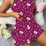 Thessaly | Women's Matching Cami Christmas Pyjamas