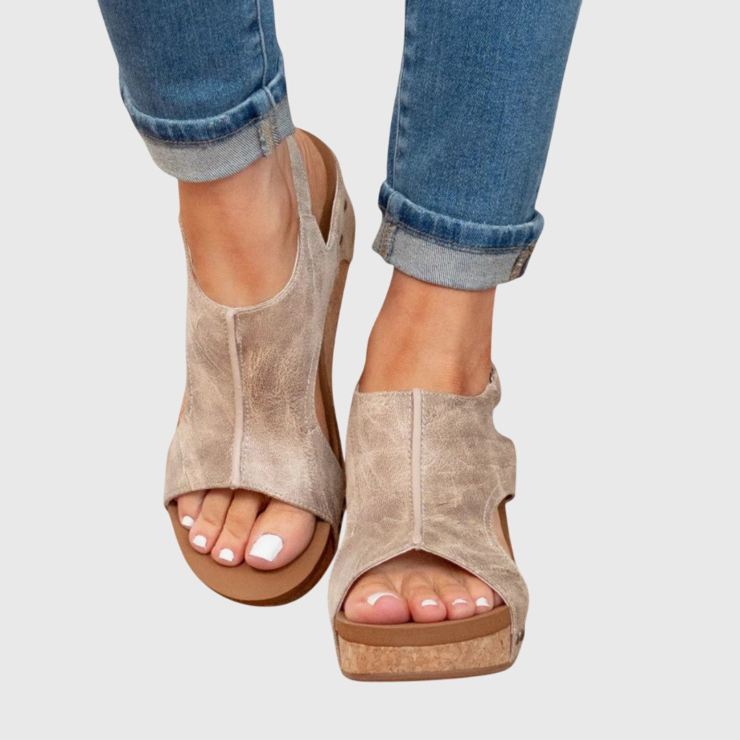 Delaney | Women's Open-Toe Orthopedic Wedge Sandals