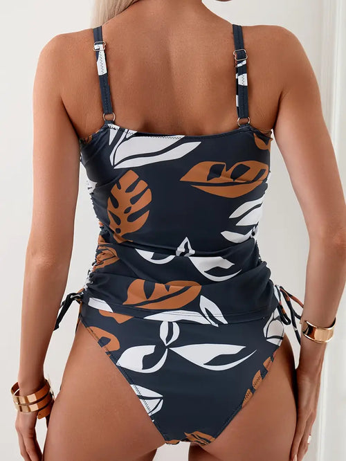 Bridget | Women's V-Neck Printed Tankini