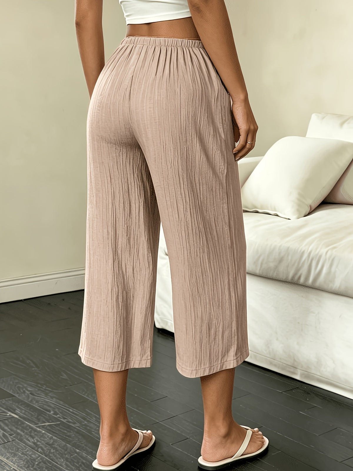 Women's High Waisted Gaucho Capri Pants