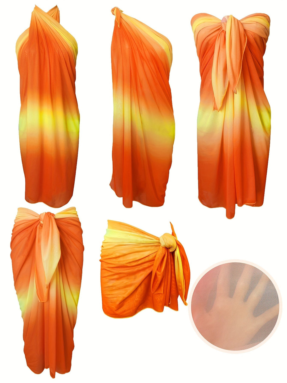 Women's Tie-Dye Knit Beach Sarong