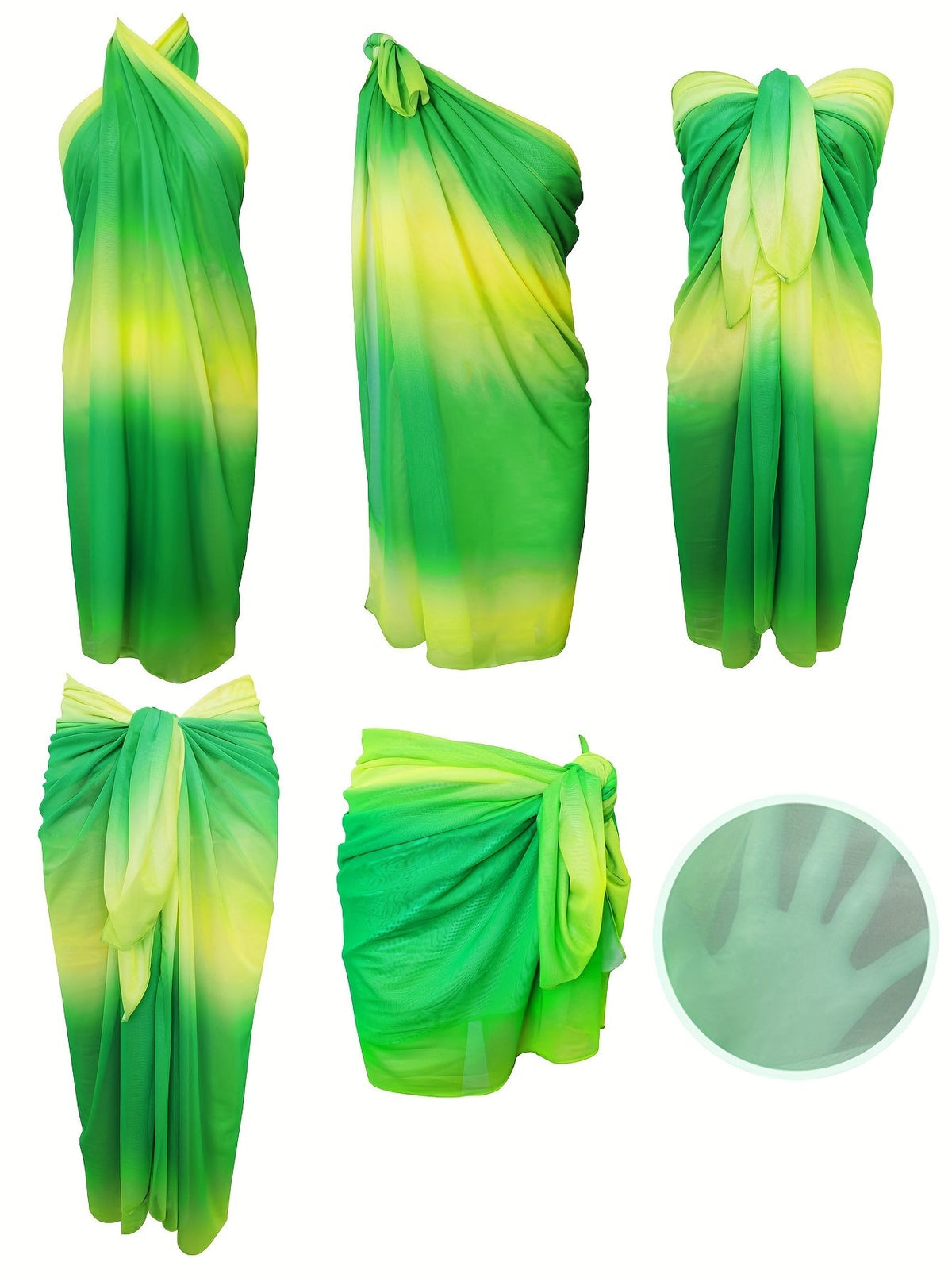 Women's Tie-Dye Knit Beach Sarong