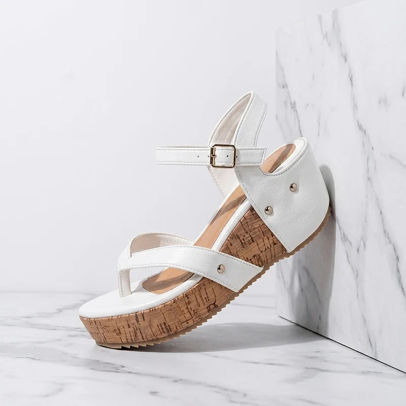 Women's Casual Leather Orthopedic Wedge Sandals