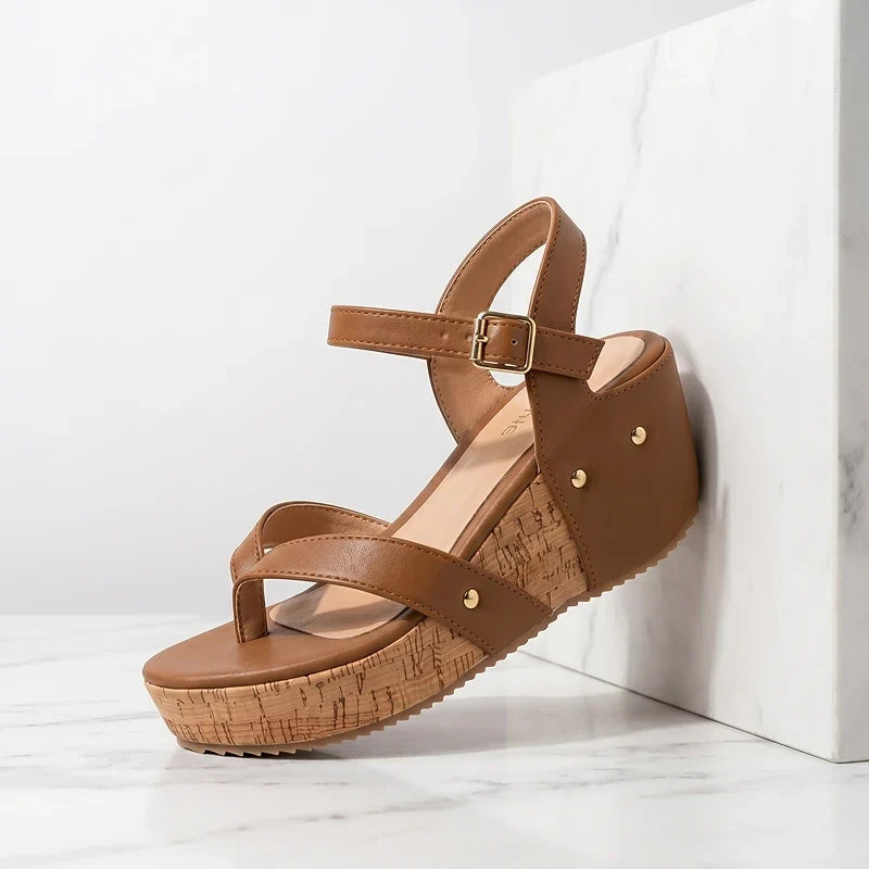 Women's Casual Leather Orthopedic Wedge Sandals