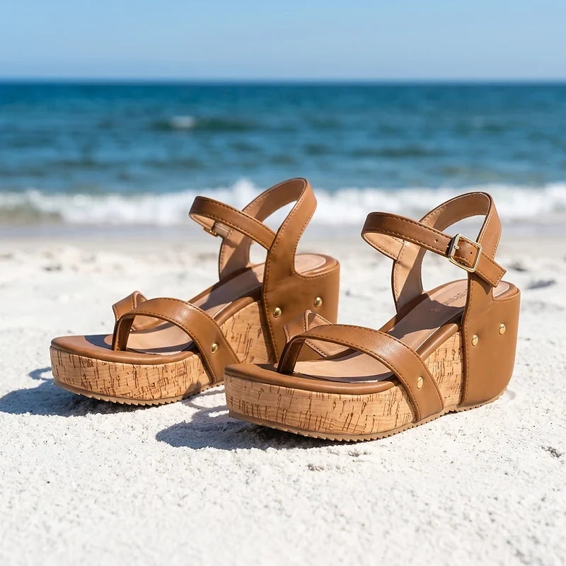 Women's Casual Leather Orthopedic Wedge Sandals