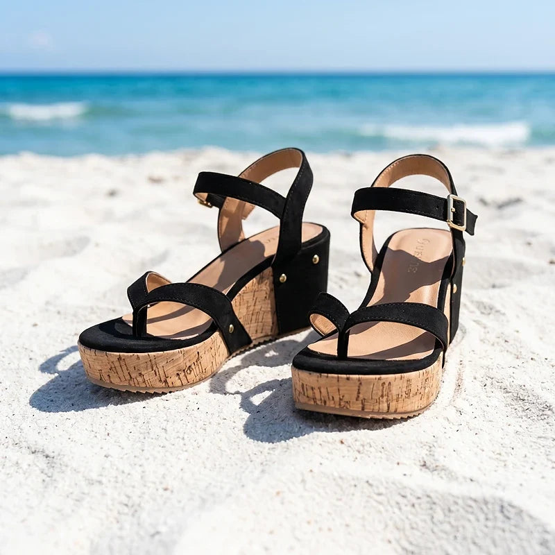 Women's Casual Leather Orthopedic Wedge Sandals