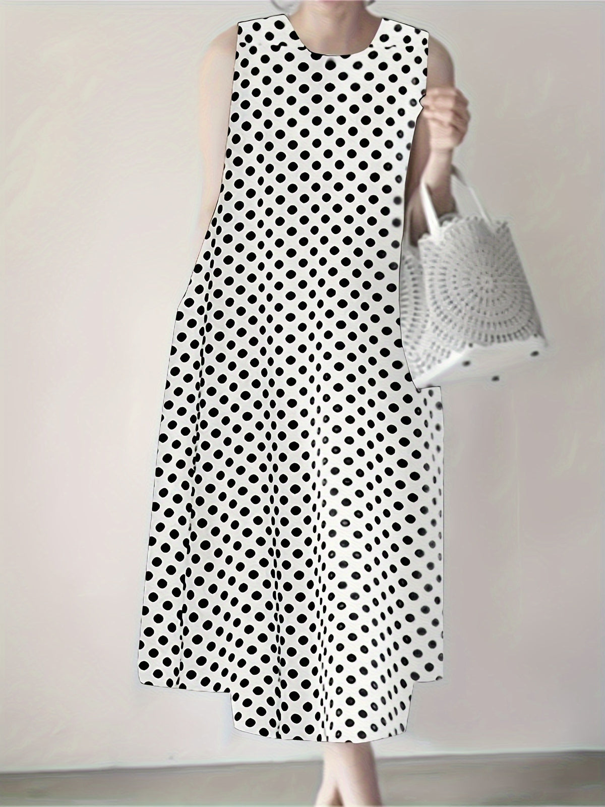 Women's Summer Polka Dot Maxi Dress