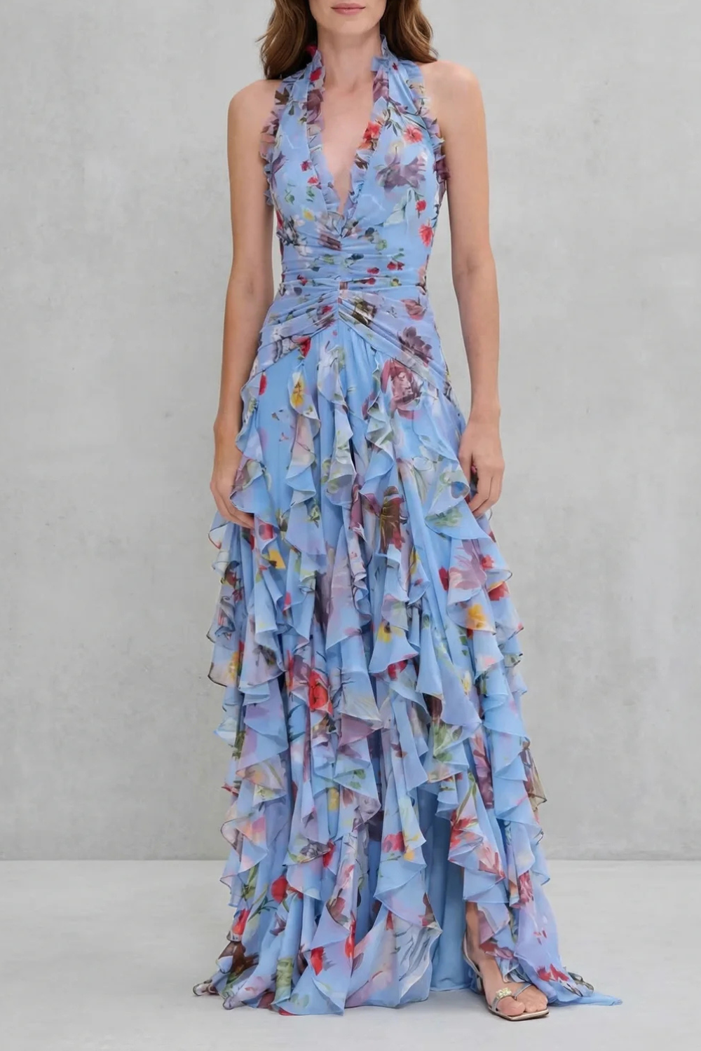 Emmeline | Women's Floral Halter Maxi Dress