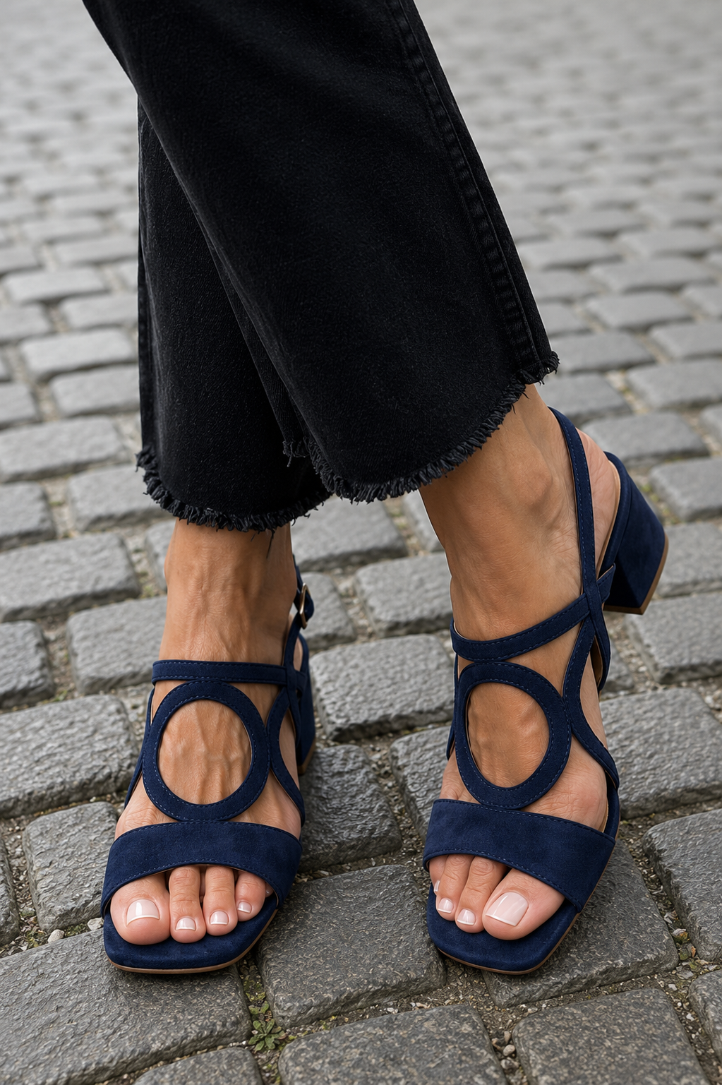 Women's Strappy Block Heeled Sandals