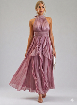 Marisella | Women's Formal Halter Neck Maxi Dress
