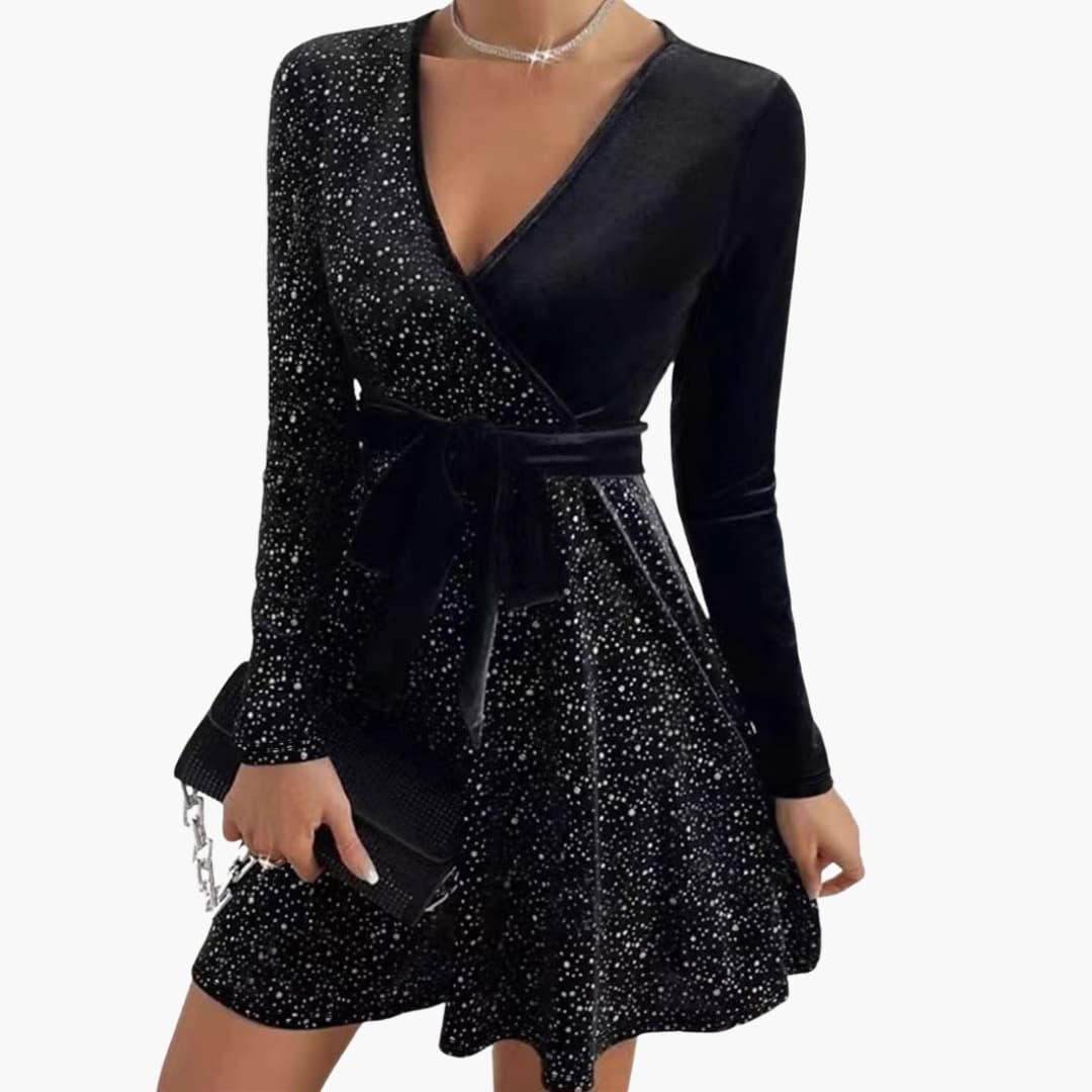 Women's Velvet Little Christmas Party Dress
