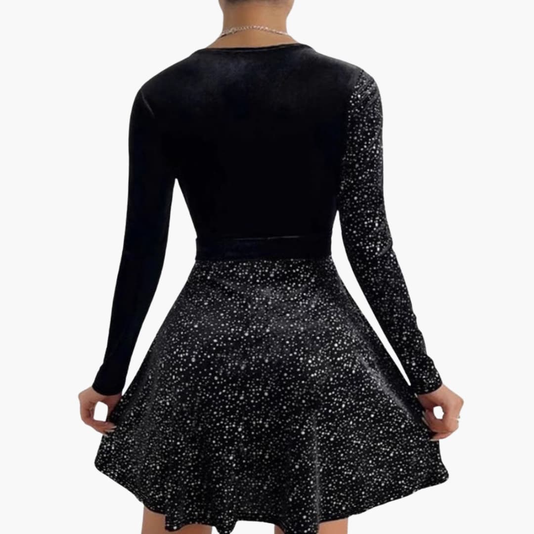 Women's Velvet Little Christmas Party Dress