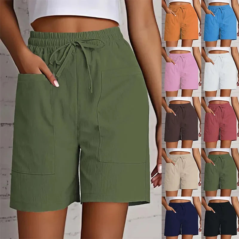 Tamsin | Women's Elastic Waist Linen Pants
