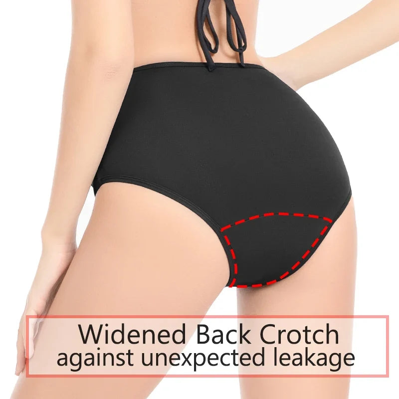 Women's Ruched High-Waist Period Bathers