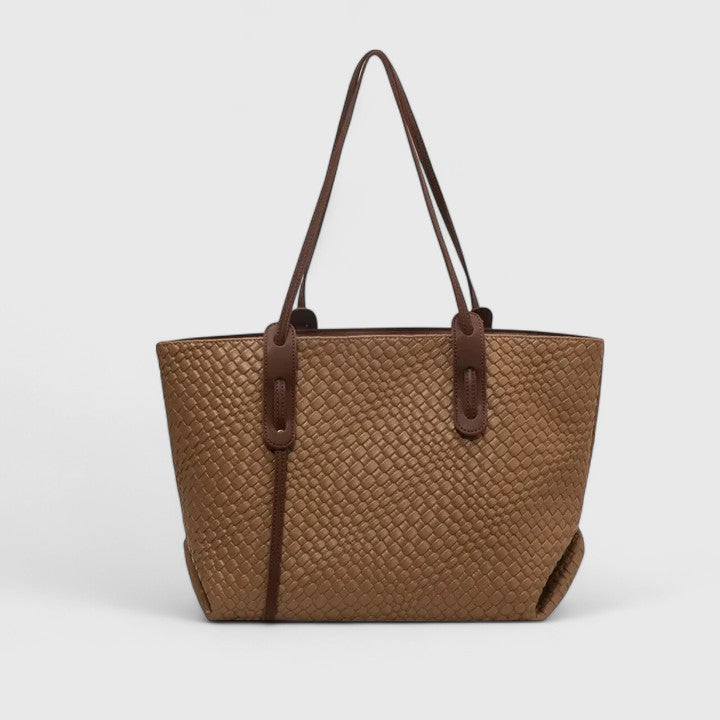 Women's Leather Shoulder Shopper Tote Bag