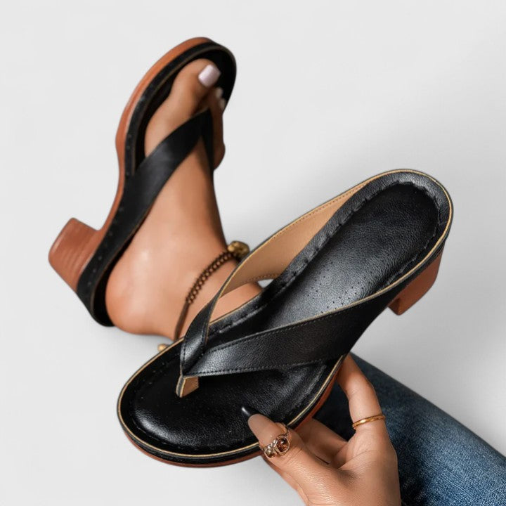 Women's Comfy Platform Non-Slip Thong Heels