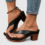Hazeline | Women's Orthopedic Non-Slip Platform Thong Heels