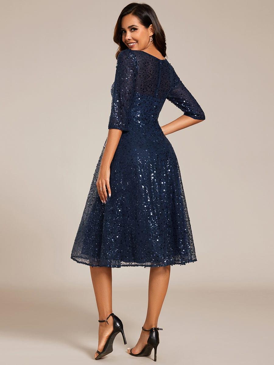 Women's Sequin Midi Christmas Party Dress