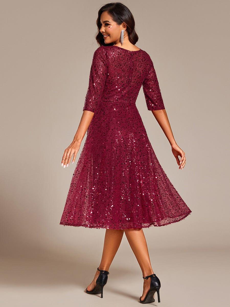 Women's Sequin Midi Christmas Party Dress