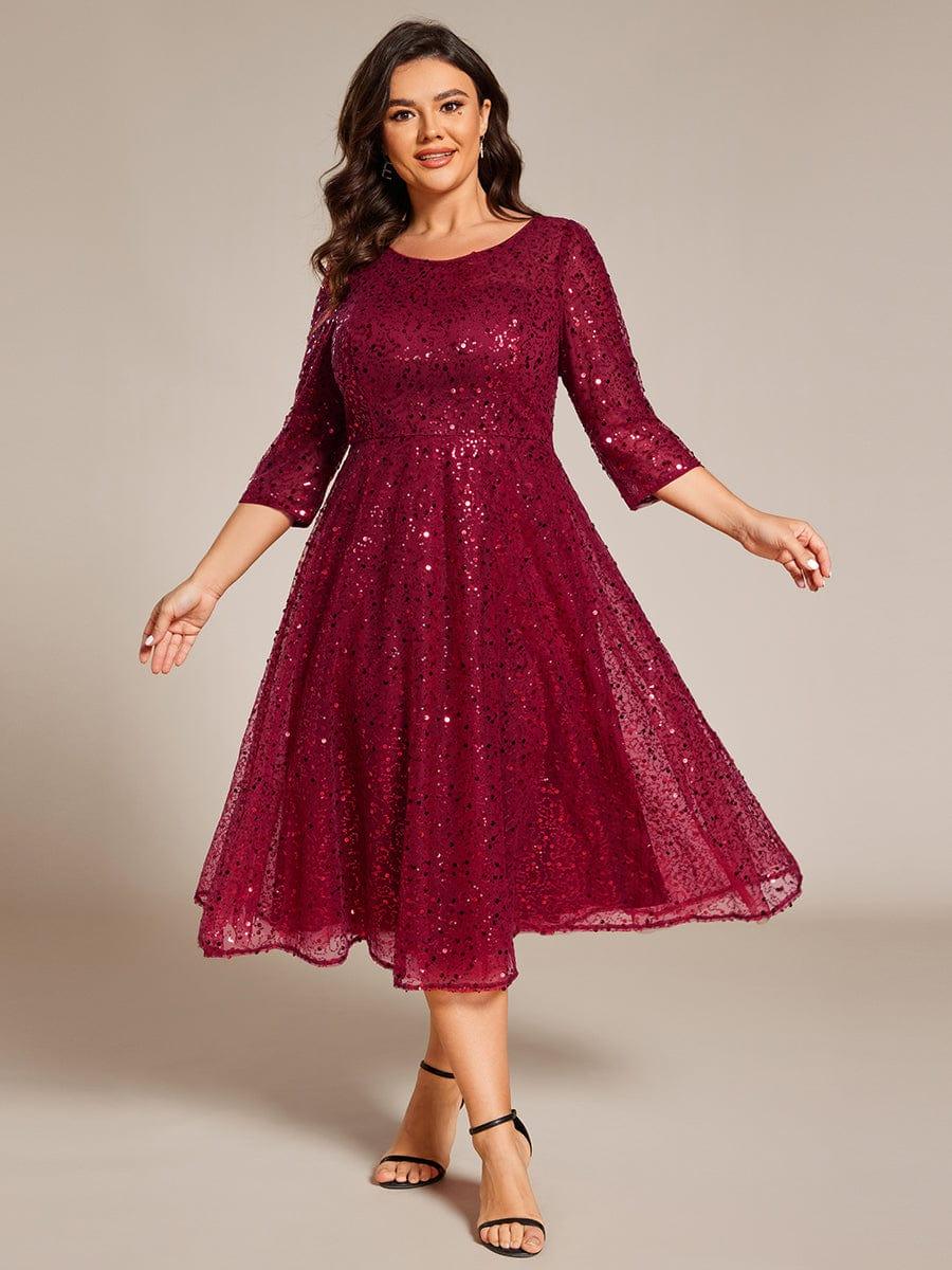 Women's Sequin Midi Christmas Party Dress