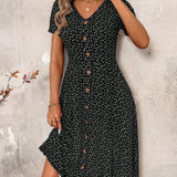 Juliette | Women's Short Sleeve Polka Dot Dress