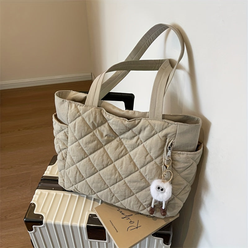 Women's Quilted Shoulder Crossbody Tote Bag